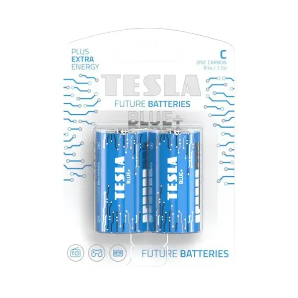 Baterie Tesla C Blue+ LR14 2 ks