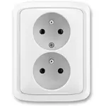 Zásuvka dvojitá s uzemněním  5512a-2349bw