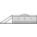 BRÁNA POSUVNA TOPAZ - LEVÁ 130-150 X 400 CM