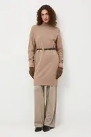 Šaty Medicine béžová barva, midi