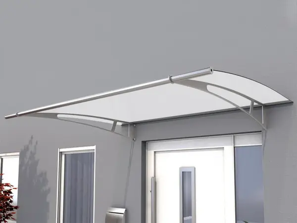 Vchodová strieška GUTTAVORDACH PT/L 150 x 95 cm strieborná / biela GU7311106