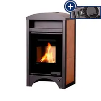 Kachle s výmenníkom AQUAFLAM VARIO BARMA 11/5kW obklad orech, elektronická regulácia FLHSF34-050