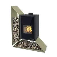 Krbové kachle FLAMINGO DELUXE KAMPA ľavá, olivová FLHSF42-011