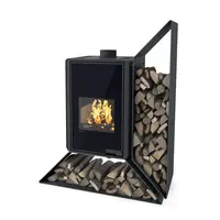 Krbové kachle FLAMINGO DELUXE KAMPA pravá, čierna FLHSF42-013