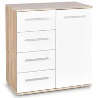 Komoda Lima KM-2 sonoma/bílá