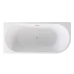 Volně stojící rohová vana ke zdi Zoya 170/80 levá  + click-clack s přepadem ve zlaté barvě