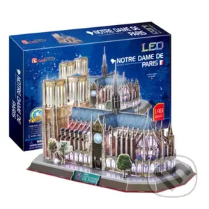 LED - Notre Dame de Paris - puzzle z kategorie 3D puzzle