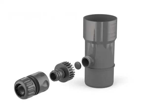 Plastový sběrač dešťové vody Covernit PVC 90 mm antracit