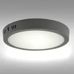 LED podhledové svítidlo RING 18W 4200K KULATÝ SVĚTLE ŠEDÝ