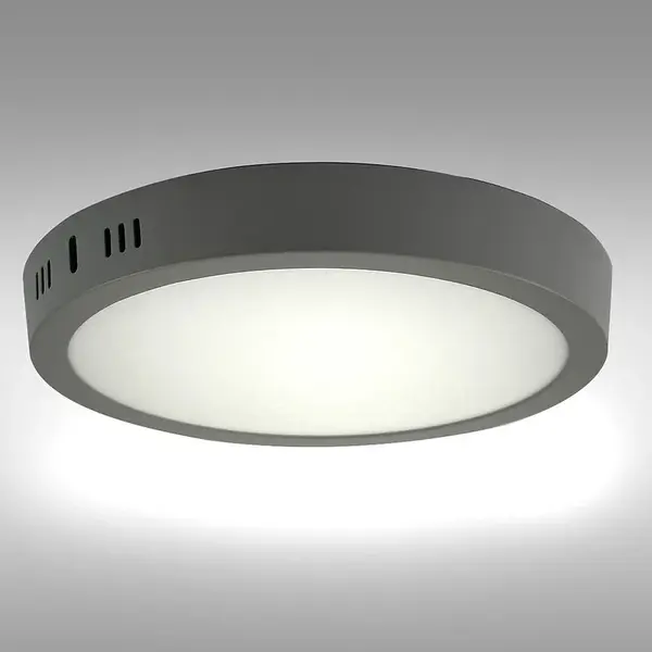 LED podhledové svítidlo RING 18W 4200K KULATÝ SVĚTLE ŠEDÝ