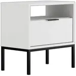 Noční stolek Austin bílá/černá