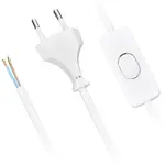 Flexo šňůra 2x0,75 mm2 s vypínačem délka 3 m bílá