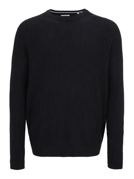 Jack & Jones Plus Sveter 'JJPANNEL'  tmavomodrá