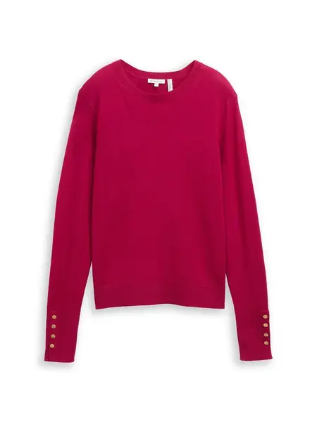 TOM TAILOR Sveter  tmavoružová