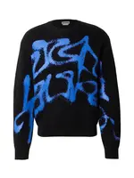 WEEKDAY Sveter 'Emilio'  svetlomodrá / čierna