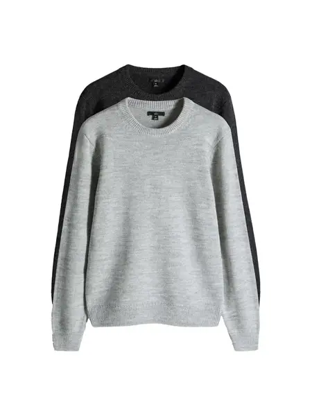 The Set Sveter  svetlosivá / čierna