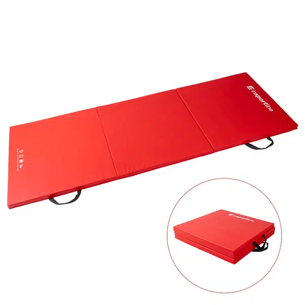 Skládací gymnastická žíněnka inSPORTline Trifold 180x60x3 cm červená