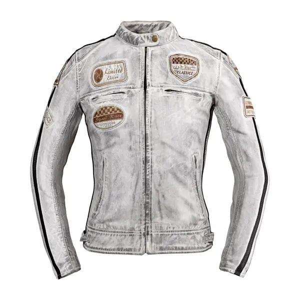 Dámská kožená moto bunda W-TEC Sheawen Lady White New bílá 3XL