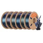 6kg ERYONE Burnt Titanium Dual Color PLA - 1kg Green&Blue/ Green&Rose/ Green&Purple/ Blue&Rose/ Green&Gold/ Black&Blue