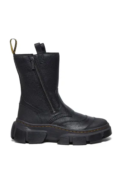 Kožené kotníkové boty Dr. Martens DMXL Rigger černá barva, na platformě, DM41192001