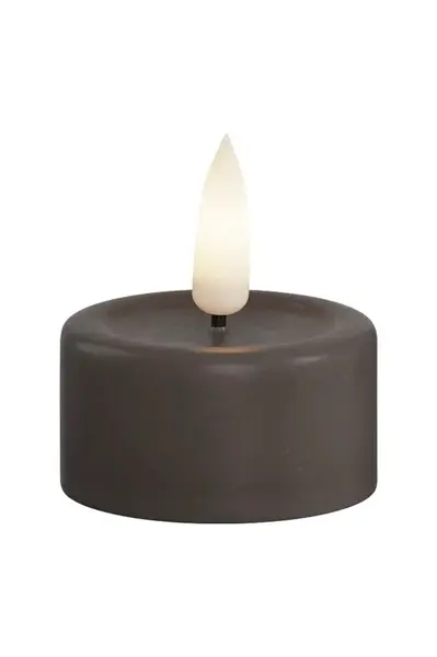 LED svíčka Deluxe Homeart Mokka Fyrfadslys 4 x 4,5 cm 2-pack hnědá barva