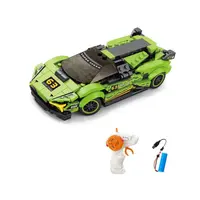 Stavebnice Auto zelené RC na dálkové ovládání 17 cm