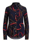 Lauren Ralph Lauren Blúzka 'CLASSIC'  modrá / námornícka modrá / hnedá / svetločervená