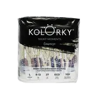 KOLORKY NIGHT MOMENTS Noční jednorázové eko plenky vel. L 8-13 kg 27 ks vesmír