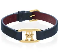 Tommy Hilfiger Tmavě modrý kožený náramek 2780827
