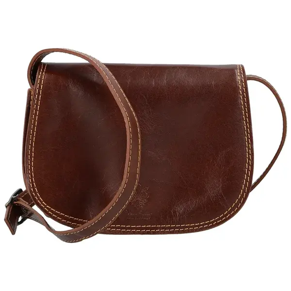 Dámská kožená crossbody hnědá - Delami Belinda