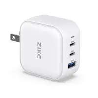 ZIKE Z265B 66W GaN USB-C 3 Ports Wall Charger