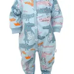 Baby Nellys Kojenecký overálek, pyžámko Krokodýl Eda, mint