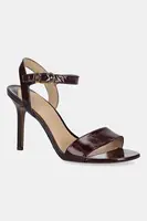 Kožené sandály Lauren Ralph Lauren Gwen červená barva, 802962180004