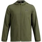 Under Armour RIVAL WOVEN JACKET Chlapčenská bunda, tmavo zelená, veľkosť M