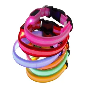 Reedog USB svíticí obojek pro psy a kočky NEW - červená - 45 - 52 cm