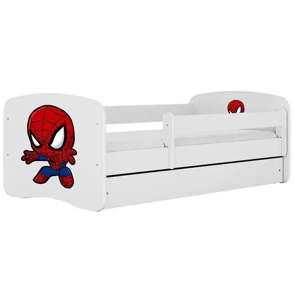 Dětská postel Babydreams+SZ+M bílá 70x140 Spider-man
