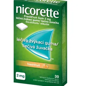 Nicorette FreshFruit Gum 2 mg léčivá žvýkací guma 30 žvýkaček