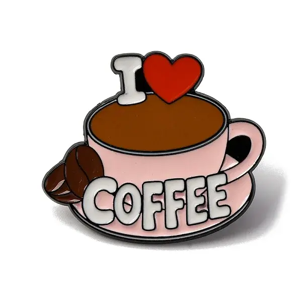 Coffee Themed Enamel Pin