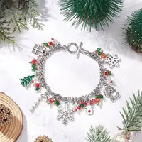 Christmas Series Alloy Enamel Charm Bracelets
