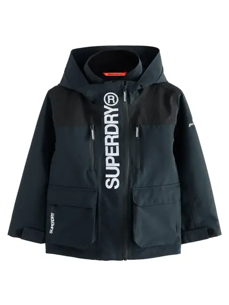 Superdry & Co Kabát  námornícka modrá / biela