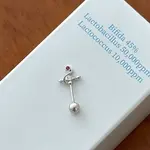 Brass Pave Deep Pink Cubic Zirconia Cartilage Earrings