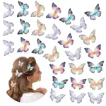 4Bags 4 Colors Cloth Butterfly Alligator Hair Clip