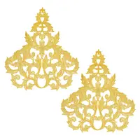 Ethnic Style Polyester Metallic Thread Embroidery Iron on Applique Patch