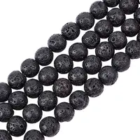 4 Strands Natural Lava Rock Beads Strands