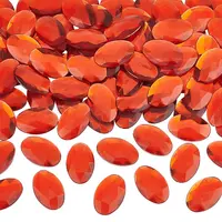 100Pcs Flat Back Acrylic Rhinestone Cabochons