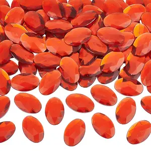 100Pcs Flat Back Acrylic Rhinestone Cabochons