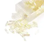 10G Ceylon Glass Twist Bugle Beads