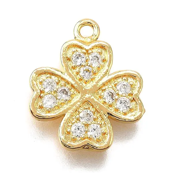 Brass Micro Pave Cubic Zirconia Pendants