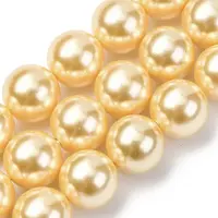 Electroplated Shell Pearl Beads Strands