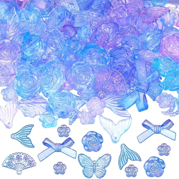 100G Transparent Frosted Resin Beads